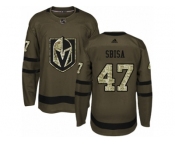 Men Adidas Vegas Golden Knights #47 Luca Sbisa Authentic Green Salute to Service NHL Jersey