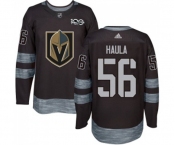 Men Adidas Vegas Golden Knights #56 Erik Haula Authentic Black 1917-2017 100th Anniversary NHL Jersey