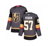 Men Adidas Vegas Golden Knights #57 David Perron Authentic Gray Home NHL Jersey