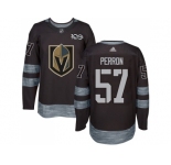Men Adidas Vegas Golden Knights #57 David Perron Black 1917-2017 100th Anniversary Stitched NHL Jersey