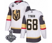 Men Adidas Vegas Golden Knights #68 T.J. Tynan Authentic White Away 2018 Stanley Cup Final NHL Jersey
