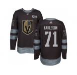 Men Adidas Vegas Golden Knights #71 William Karlsson Black 1917-2017 100th Anniversary Stitched NHL Jersey