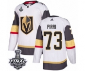 Men Adidas Vegas Golden Knights #73 Brandon Pirri Authentic White Away 2018 Stanley Cup Final NHL Jersey