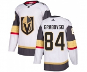 Men Adidas Vegas Golden Knights #84 Mikhail Grabovski Authentic White Away NHL Jersey