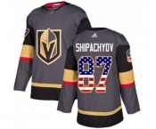 Men Adidas Vegas Golden Knights #87 Vadim Shipachyov Authentic Gray USA Flag Fashion NHL Jersey