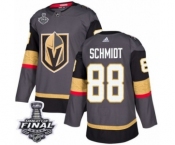 Men Adidas Vegas Golden Knights #88 Nate Schmidt Premier Gray Home 2018 Stanley Cup Final NHL Jersey