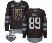 Men Adidas Vegas Golden Knights #89 Alex Tuch Authentic Black 1917-2017 100th Anniversary 2018 Stanley Cup Final NHL Jersey