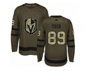 Men Adidas Vegas Golden Knights #89 Alex Tuch Authentic Green Salute to Service NHL Jersey