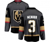 Men Vegas Golden Knights #3 Brayden McNabb Authentic Black Home Fanatics Branded Breakaway NHL Jersey