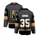 Men Vegas Golden Knights #35 Oscar Dansk Authentic Black Home Fanatics Branded Breakaway NHL Jersey
