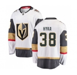 Men Vegas Golden Knights #38 Tomas Hyka Authentic White Away Fanatics Branded Breakaway NHL Jersey