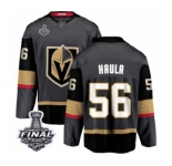 Men Vegas Golden Knights #56 Erik Haula Authentic Black Home Fanatics Branded Breakaway 2018 Stanley Cup Final NHL Jersey