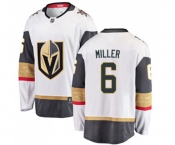 Men Vegas Golden Knights #6 Colin Miller Authentic White Away Fanatics Branded Breakaway NHL Jersey