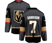 Men Vegas Golden Knights #7 Jason Garrison Authentic Black Home Fanatics Branded Breakaway NHL Jersey