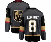 Men Vegas Golden Knights #8 Griffin Reinhart Authentic Black Home Fanatics Branded Breakaway NHL Jersey