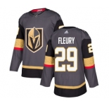 Men's Adidas Vegas Golden Knights #29 Marc-Andre Fleury Authentic Gray Home NHL Jersey
