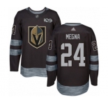 Men's Vegas Golden Knights #24 Jaycob Megna Authentic Black 1917-2017 100th Anniversary Hockey Jersey