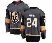 Men's Vegas Golden Knights #24 Jaycob Megna Authentic Black Home Fanatics Branded Breakaway Hockey Jersey