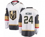 Men's Vegas Golden Knights #24 Jaycob Megna Authentic White Away Fanatics Branded Breakaway Hockey Jersey