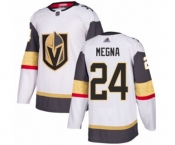 Men's Vegas Golden Knights #24 Jaycob Megna Authentic White Away Hockey Jersey