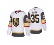 Men's Vegas Golden Knights #35 Oscar Dansk White 2017-2018 Season Jersey