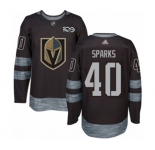 Men's Vegas Golden Knights #40 Garret Sparks Authentic Black 1917-2017 100th Anniversary Hockey Jersey