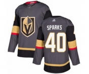 Men's Vegas Golden Knights #40 Garret Sparks Authentic Gray Home Hockey Jersey