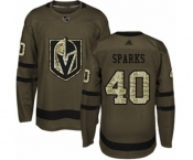 Men's Vegas Golden Knights #40 Garret Sparks Authentic Green Salute to Service Hockey Jersey