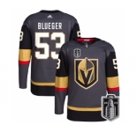Men's Vegas Golden Knights #53 Teddy Blueger Gray 2023 Stanley Cup Final Stitched Jersey