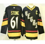 Men's Vegas Golden Knights #61 Mark Stone Black Reverse Retro Authentic Jersey