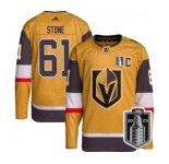 Men's Vegas Golden Knights #61 Mark Stone Gold 2023 Stanley Cup Final Stitched Jersey