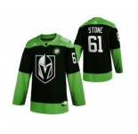Men's Vegas Golden Knights #61 Mark Stone Green Hockey Fight nCoV Limited Hockey Jersey