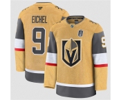 Men's Vegas Golden Knights #9 Jack Eichel Gold 2026 Stanley Cup Final Patch Home Stitched Hockey Jersey
