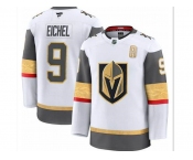 Men's Vegas Golden Knights #9 Jack Eichel White With A Patch Authentic Jersey