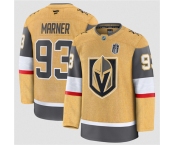 Men's Vegas Golden Knights #93 Mitch Marner Gold 2026 Stanley Cup Final Patch Home Stitched Hockey Jersey