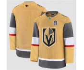 Men's Vegas Golden Knights Blank Gold 2026 Stanley Cup Final Patch Home Stitched Hockey Jersey