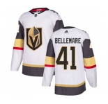 Women Adidas Vegas Golden Knights #41 Pierre-Edouard Bellemare Authentic White Away NHL Jersey