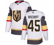 Women Adidas Vegas Golden Knights #45 Jake Bischoff Authentic White Away NHL Jersey