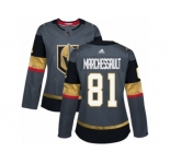 Women Adidas Vegas Golden Knights #81 Jonathan Marchessault Authentic Gray Home NHL Jerse