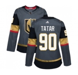 Women Adidas Vegas Golden Knights #90 Tomas Tatar Authentic Gray Home NHL Jersey