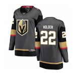 Women Vegas Golden Knights #22 Nick Holden Authentic Black Home Fanatics Branded Breakaway NHL Jersey