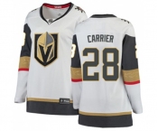 Women Vegas Golden Knights #28 William Carrier Authentic White Away Fanatics Branded Breakaway NHL Jersey