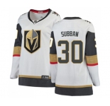 Women Vegas Golden Knights #30 Malcolm Subban Authentic White Away Fanatics Branded Breakaway NHL Jersey