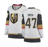 Women Vegas Golden Knights #47 Luca Sbisa Authentic White Away Fanatics Branded Breakaway NHL Jersey