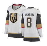 Women Vegas Golden Knights #8 Griffin Reinhart Authentic White Away Fanatics Branded Breakaway NHL Jersey