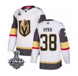Women's Adidas Vegas Golden Knights #38 Tomas Hyka Authentic White Away 2018 Stanley Cup Final NHL Jersey