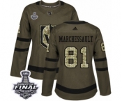 Women's Adidas Vegas Golden Knights #81 Jonathan Marchessault Authentic Green Salute to Service 2018 Stanley Cup Final NHL Jersey