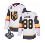 Women's Adidas Vegas Golden Knights #88 Nate Schmidt Authentic White Away 2018 Stanley Cup Final NHL Jersey