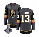 Women's Vegas Golden Knights #13 Brendan Leipsic Authentic Black Home Fanatics Branded Breakaway 2018 Stanley Cup Final NHL Jersey