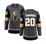 Women's Vegas Golden Knights #20 Paul Thompson Authentic Black Home Fanatics Branded Breakaway NHL Jersey